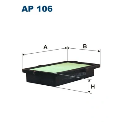 Abbildung von FILTRON AP 106 Luftfilter 39 155 246 Filtereinsatz ROVER: 200 Cabrio, Hatchback, HONDA: Concerto Schrägheck
