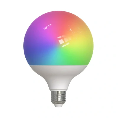 Abbildung von LUUMR Smart LED, E27, G125, 9W, RGB, Tuya, WLAN, matt, CCT