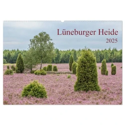 Abbildung von Lüneburger Heide (Wandkalender 2025 DIN A2 quer), CALVENDO Monatskalender