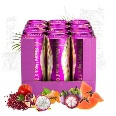 Abbildung von ShareAqua d&#039;Oro Getränk aus den Säften von fermentiertem Obst &amp; Gemüse Super Food natürlich Mikrobiom Vitaldrink im Alltag, auf Reisen, beim Fasten. Natürlich, einfach, lecker. 12 x 240 ml