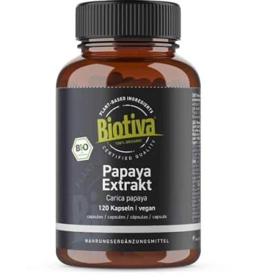 Abbildung von Biotiva Papaya Extrakt Kapseln Bio 72 g