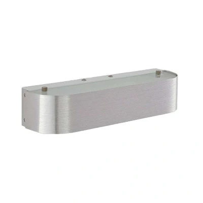 Abbildung von Lindby Wandleuchte Nika, dimmbar, Leuchtmittel nicht inklusive, Modern, aluminium, Glas, gefrostet, 1 flammig, E14