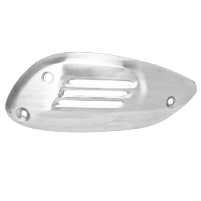 Abbildung von Auspuff Hitzeschild für Vespa GTS 125 250 300 GTV 2013 2021, Motorrad Auspuffrohrabdeckung, Edelstahl Schalldämpfer Gehäuseschutz, Ersatz GTE (Silber)