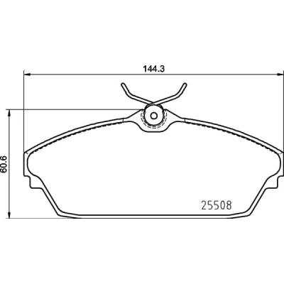 Abbildung von BREMBO P 82 003 Bremsbelagsatz exkl. Verschleißwarnkontakt mit Anti Quietsch Blech Zubehör TATA (TELCO): Xenon Pickup