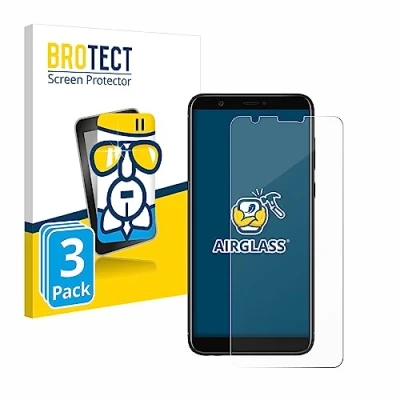 Abbildung von BROTECT Schutzglas für Huawei P smart 2018 (3 Stück) Schutzfolie Panzer Folie Glas [Extrem Kratzfest 9H, Anti Fingerprint, Ultra Transparent]