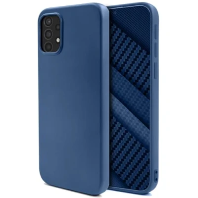 Abbildung von Moozy Lifestyle. Hülle für Samsung A52s 5G und A52, Mitternachtsblau Premium Silikon Schutzhülle mit Mattem Finish Weichem Mikrofaserfutter, Phone Cover Case
