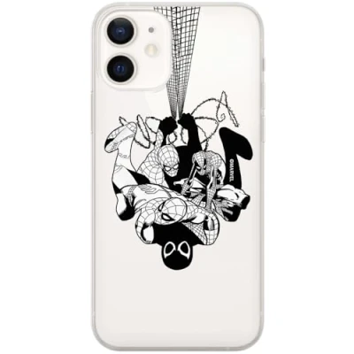 Abbildung von ERT GROUP Handyhülle für iPhone 12 Mini Original und offiziell Lizenziertes Marvel Muster Spider Man 043 optimal an die Form des Handy angepasst, teilweise transparent