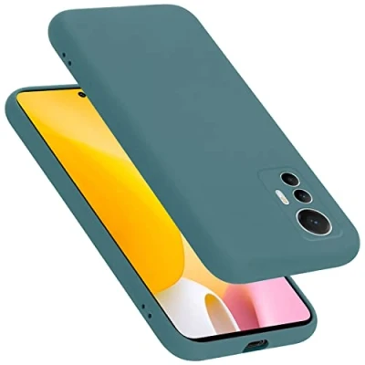 Abbildung von Cadorabo Hülle kompatibel mit Xiaomi 12 LITE Silikon Handyhülle für Case aus flüssigem Kratzfeste und stoßfeste dünne TPU Schutzhülle Liquid GRÜN