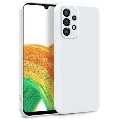 Abbildung von MyGadget Hülle für Samsung Galaxy A33 5G Zweilagige Handyhülle mit Kameraschutz Cover Innenfutter &amp; Silikon außen Weiß