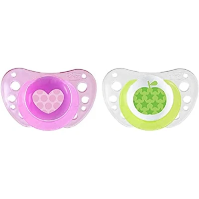Abbildung von Chicco PhysioForma Air Schnuller, Baby Schnuller 6 16 Monate mit Silikon Sauger, 2 Stück, Unterstützt Physiologische Atmung und Fördert Korrekte Entwicklung des Mundes, rosa