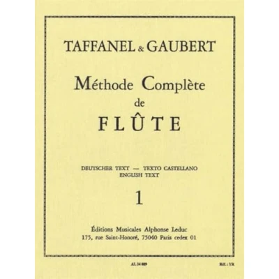 Abbildung von METHODE DE FLUTE VOLUME 1 (FRANCAIS/ANGLAIS/ALLEMAND/ESPAGNOL)
