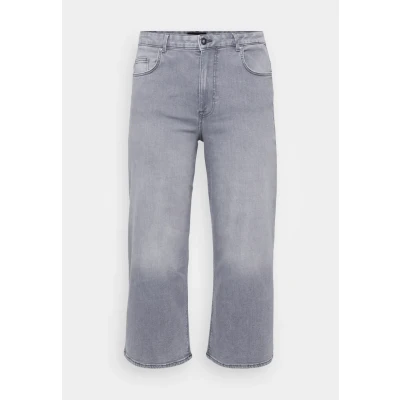 Abbildung von ONLY Carmakoma Caradison WIDE CROP Jeans Relaxed Fit, Damen, Größe: 46x32, Medium grey denim