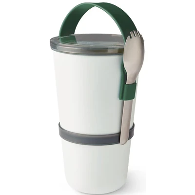 Abbildung von black+blum Lunchbox, (Set, 1 tlg.), 2 in 1, mit Tragegurt und Göffel (Gabel Löffel Kombination), 900 ml