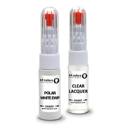 Abbildung von SD COLORS Polarweiß EWP kompatibel mit Citroen New Ausbesserungslackstift, Reparaturset, 20 ML, Kratzer Chip Pinsel, Farbcode (Lack + Lack)