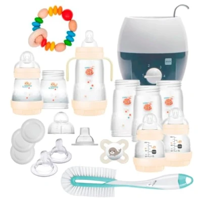 Abbildung von MAM Premium Vorteilspack II Starterset 19 tlg. Anti Colic Flaschen Set Bürste Babykostwärmer