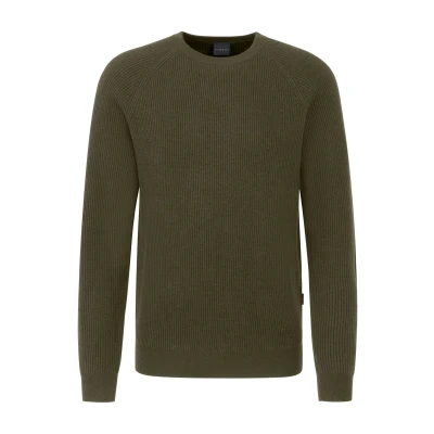 Abbildung von bugatti Strickpullover mit Logostickerei