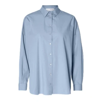 Abbildung von Selected Femme Hemdbluse, Damen, Größe: 34, Cashmere blue