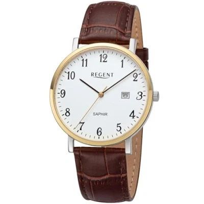 Abbildung von Regent Kollektion Uhr, Herren, Größe: One Size, Silberfarben goldfarben