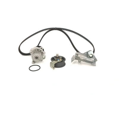 Abbildung von BOSCH 1 987 946 493 Wasserpumpe + Zahnriemensatz mit Spanndämpfer, Spannrolle 150 1200mm 23mm AUDI: A3 Schrägheck, TT Coupe, Roadster