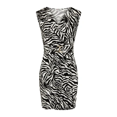 Abbildung von Morgan Zebra Freizeitkleid Black white, Damen, Größe: 32, white