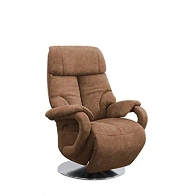 Abbildung von CAVADORE TV Sessel Istanbul / Fernsehsessel mit elektrisch verstellbarer Relaxfunktion 2 E Motoren 80 x 115 79 Lederoptik: Cognac