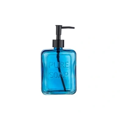 Abbildung von Wenko Seifenspender Glas Blau 550 ml