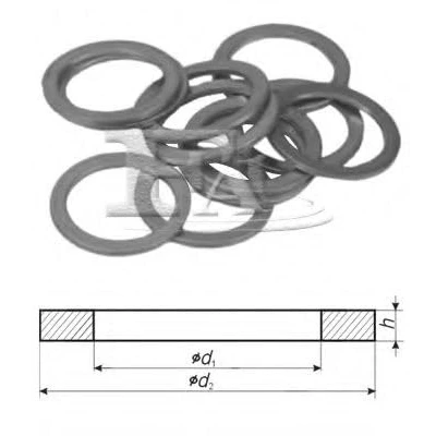 Abbildung von FA1 722.520.100 Dichtring 10 1 A Form Kupfer