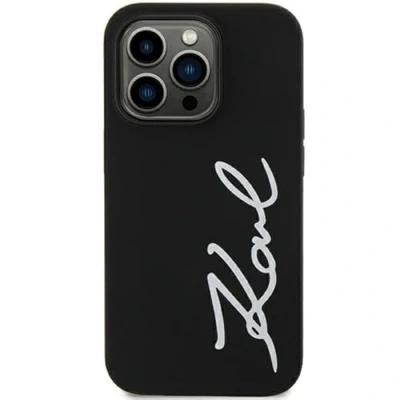 Abbildung von Karl Lagerfeld KLHCN61SKSVGK Hülle für iPhone 11 / Xr 6.1&quot; Schwarz hardcase Silicone Signature