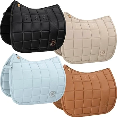 Abbildung von Eskadron Platinum Dressursatteldecke Big Square Faux Leather Cognac Pony