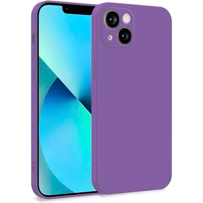 Abbildung von MyGadget Hülle für iPhone 13 Zweilagige Handyhülle mit Kameraschutz Cover Innenfutter &amp; Silikon außen Lila