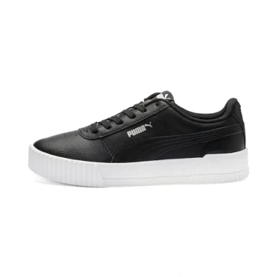 Abbildung von Puma Carina Sneaker low black/white/silver, Damen, Größe: 36, Black/white/silver Leder und lederimitat