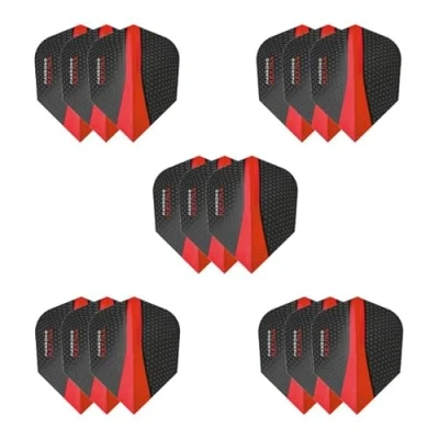 Abbildung von Harrows Retina Dart Flights, 100 Mikron, extra stark, Drachen, 5 Sets (15 Stück) (rot)