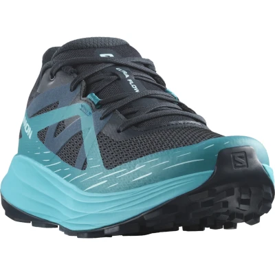 Abbildung von Salomon Ultra FLOW Laufschuh Trail, Herren, Größe: 48, Carbon/tahitian tide/deep dive Schuhe