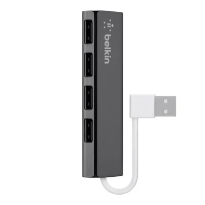 Abbildung von Belkin USB 2.0 HUB, 1:4, SLIM, Passiv, Schwarz