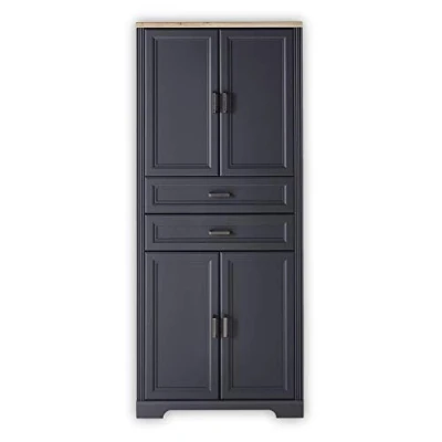 Abbildung von Stella Trading JASMIN Büroschrank in Graphit, Artisan Eiche Optik Aktenschrank mit Schubladen und Türen Landhausstil Büromöbel Komplettset 86 x 204 38 cm (B/H/T)