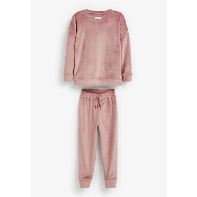 Abbildung von Next Velour Set Nachtwäsche für Kinder, Größe: 140, Pink