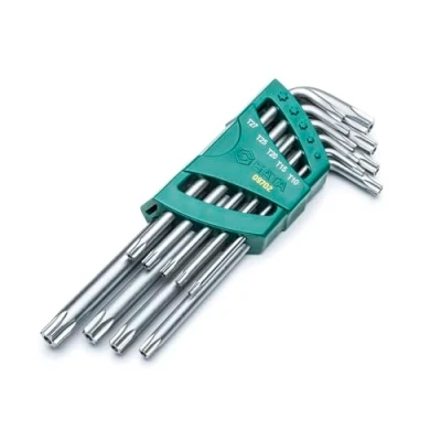 Abbildung von SATA ST09702 Torx Innensechskant Winkelstiftschlüssel und Sternschlüssel Set, 9 Tlg.