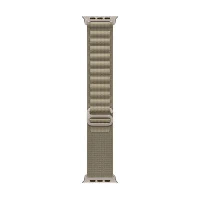 Abbildung von Apple Watch Armband Original Stoff Grün Geeignet für Series 1 9 / SE Ultra (2)