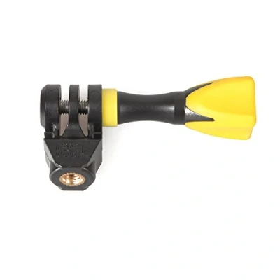 Abbildung von iSHOXS ProFork Wave Adapter mit M6 Gewindebuchse, passend für GoPro Kompatible Halterung Action Kamera Zubehör ActionCam Halter aus ABS Kunststoff