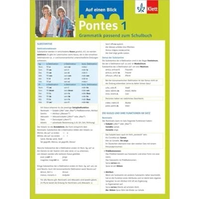 Abbildung von Pontes 1 Auf einen Blick: Grammatik passend zum Schulbuch Klappkarte (6 Seiten)