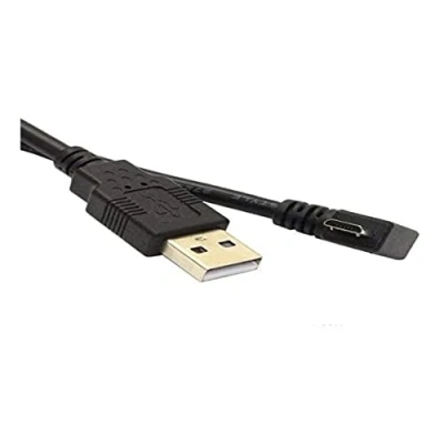 Abbildung von System S 5m Micro USB Kabel Stecker 90 Grad Winkel Rechts Gewinkelt Winkelstecker auf Typ A Datenkabel Ladekabel