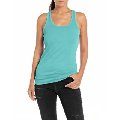 Abbildung von Replay Garment DYED Stretch Top, Damen, Größe: Medium, Amalfi green