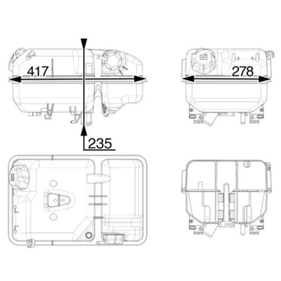 Abbildung von MAHLE ORIGINAL CRT 237 000P Ausgleichsbehälter mit Deckel, ohne Sensor