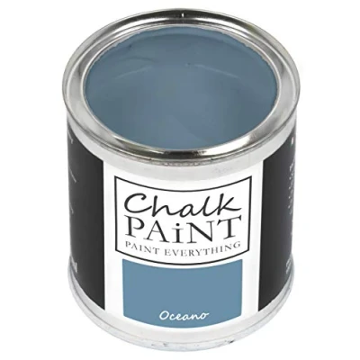 Abbildung von Chalk Paint Everything® Oceano Kreidefarbe Wasserbasis für Alle Oberflächen einfach zu verarbeiten ohne schlechten Geruch Extra Matt (250 ml)