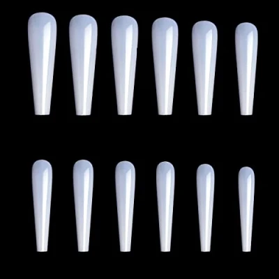 Abbildung von Yisawroy 504 Stück Full Cover Falsche Nägel XXL lange Ballerina Sarg Press on Nail Tips für extra Nagelspitzen
