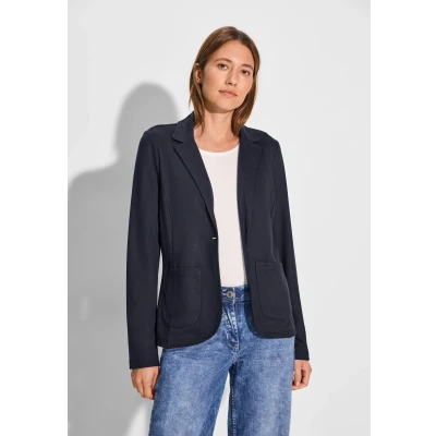 Abbildung von Cecil Struktur Blazer, Damen, Größe: Large, Blau