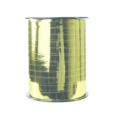 Abbildung von Clairefontaine 602075C Spule Geschenkband (mit Metalleffekt, 250 m x 7,5 mm, ideal für Ihre Geschenke und Bastelprojekte) 1 Stück gold