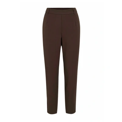 Abbildung von VILA Vivarone SLIM Chino, Damen, Größe: 34, Coffee bean