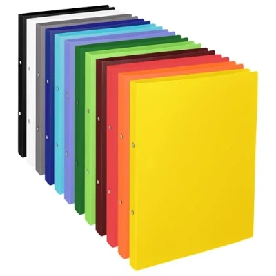 Abbildung von Conipa® 12er Set Ringordner &amp; Ringbuch A4 Format (schmal) mit 2 Ringe Meachanik 12 Farben Ringmappe Ordner Hefter für Dokumente, Unterlagen Trennregister (aus PP) Ringhefter Schule Büro