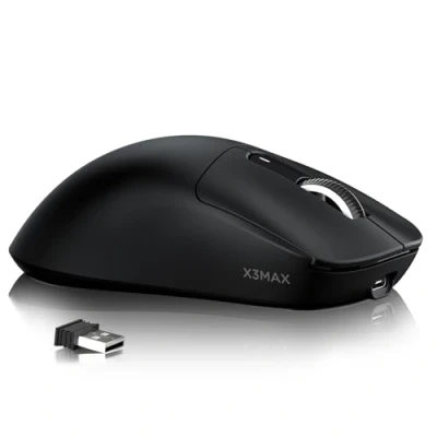 Abbildung von ATTACK SHARK X3MAX 49g Superlight Mouse, PixArt PAW3950 Gaming Sensor, BT/2.4G Wireless/Wired 6 Adjustable DPI up to 42000, 200 Hrs Battery, Office Mice for Win11/Xbox/PS/Mac (Black)